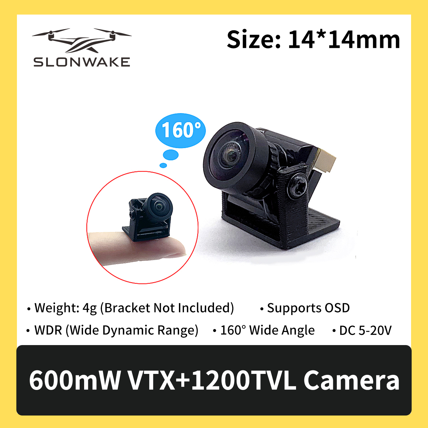 슬론웨이크 5.8G 600mW 7-24V FPV 비디오 - Fpv Drone Camera 리뷰 및 가격