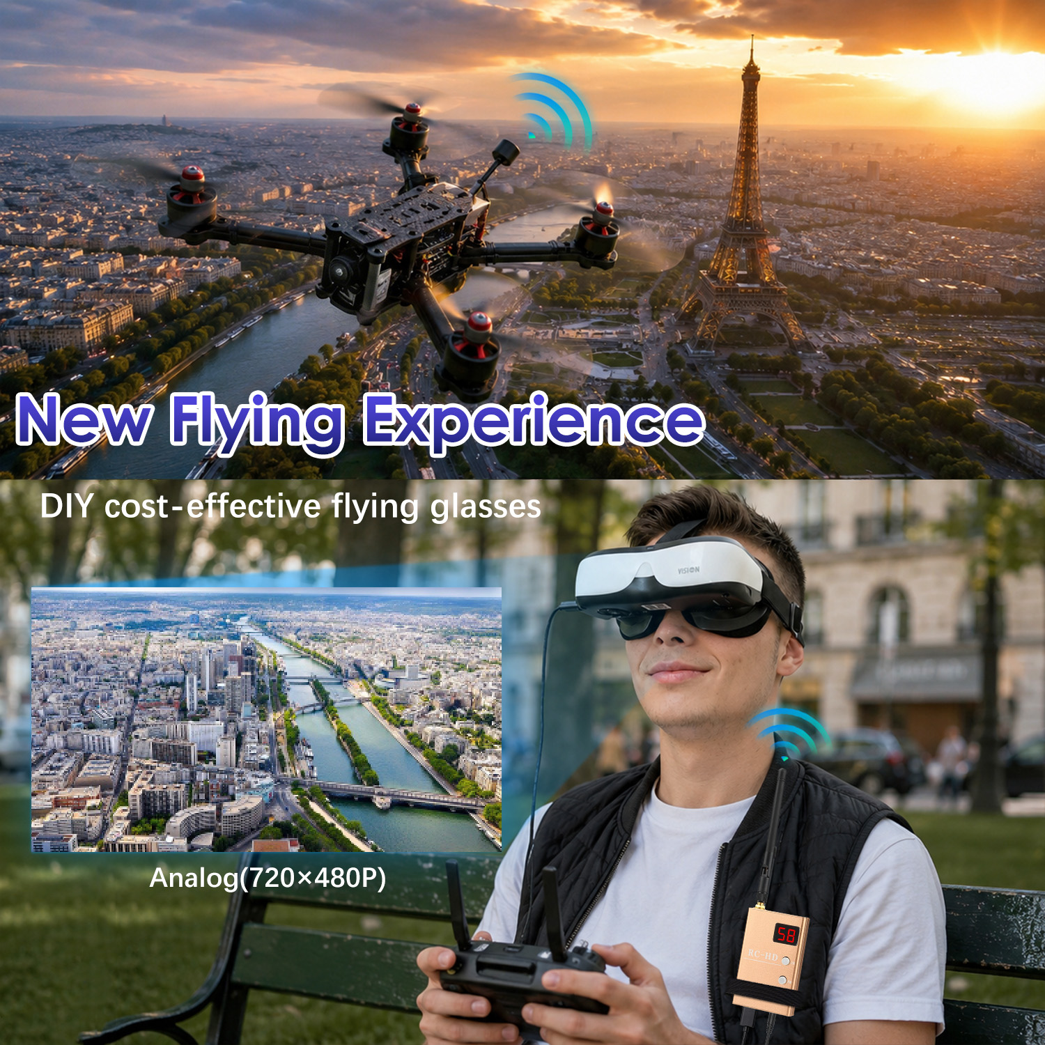 FPV 고글, 헤드 마운트 디스플레이, 아날로그 비디오 - Fpv Drone Goggles 리뷰 및 가격